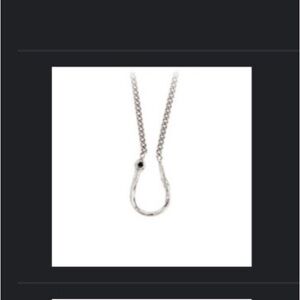 Pyrrha Charm Holder Necklace Black Diamond | Retired Rare | Sterling Silver 925